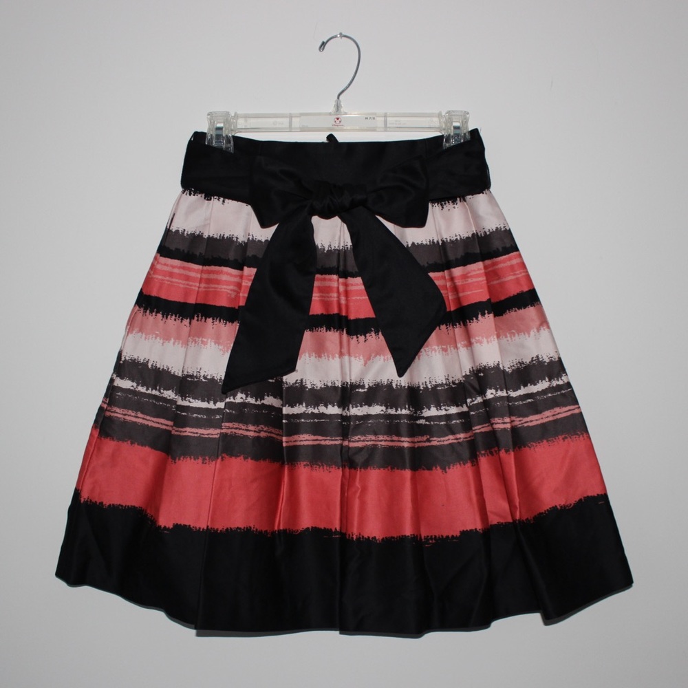 H&M stripe skirt with bow and pockets